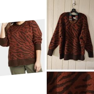 Ava & Viv Animal Print Sweater